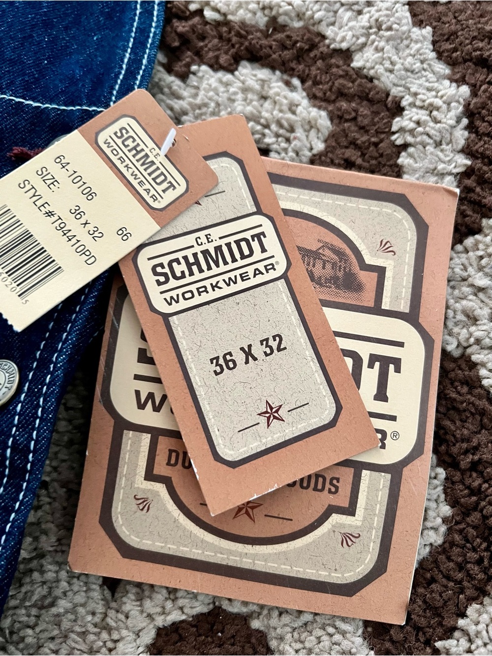C.E. Schmidt Workwear Denim Bib Overalls 36x32 NWT - Picture 2 of 7